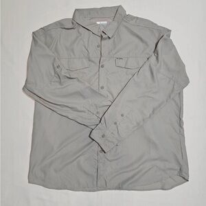 Columbia Men's XXL Omni-shade Gray Silver Ridge Lite Long Sleeve